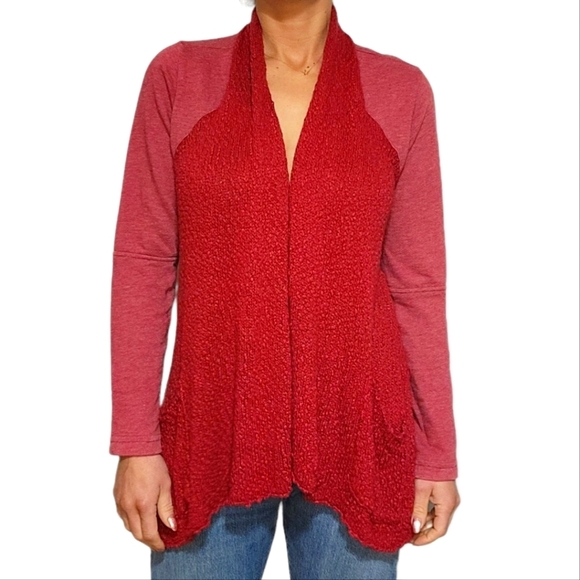 Lucky Brand Sweaters - Lucky Lotus Lucky Brand Open Knit Cardigan Size Medium Reddish Pink